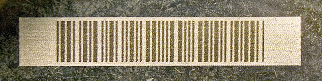 barcode in cold rolled steel