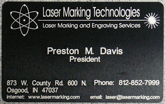 anodized aluminum business card